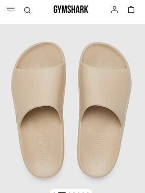 Gymshark Neutral Beige Slip-On Slides Women’s 8.5 or Mens 7